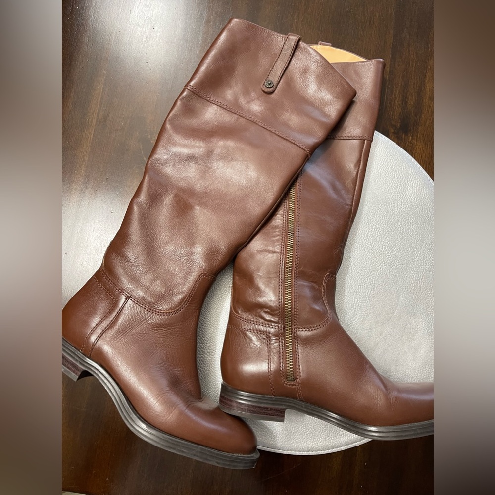 Enzo Angiolini Eaellerby Classic Riding Boots Brown SZ 4